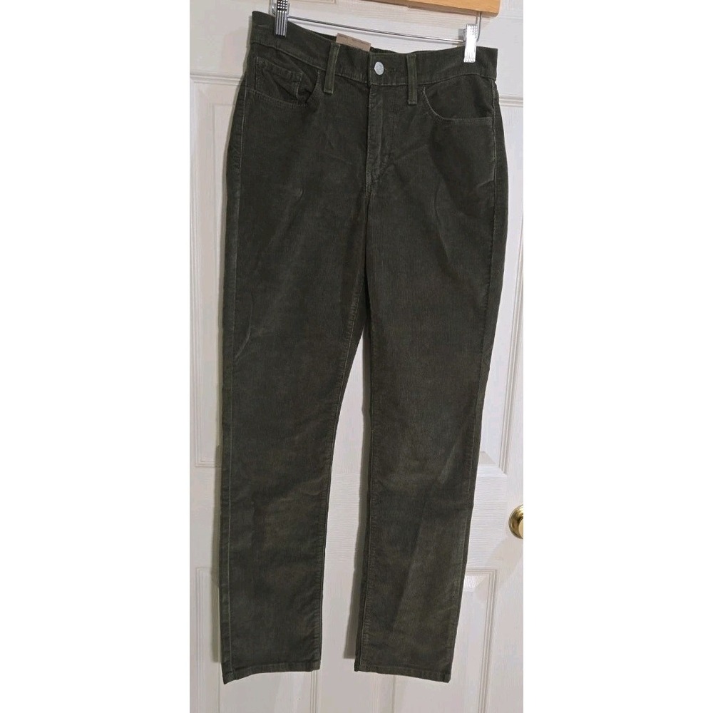 Levi's Corduroy Jeans 4 Medium Ladies Classic Straight Ivy Green Womens NEW
